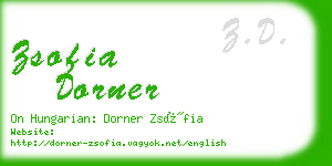 zsofia dorner business card